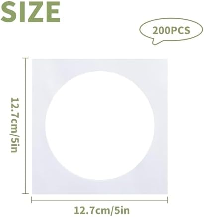 200 PCS CD DVD Sleeves, Premium White Paper CD DVD Sleeves Envelope Sleeves Holder with Clear Window and Close Flap 120 Gram Weight Paper Compatible with Standard Size CD DVD - Image 3