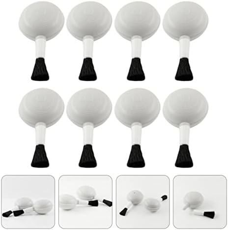 8 Piece 2 in 1 Camera Lens Brush Blower Cleaning Kit ABS White - Image 5