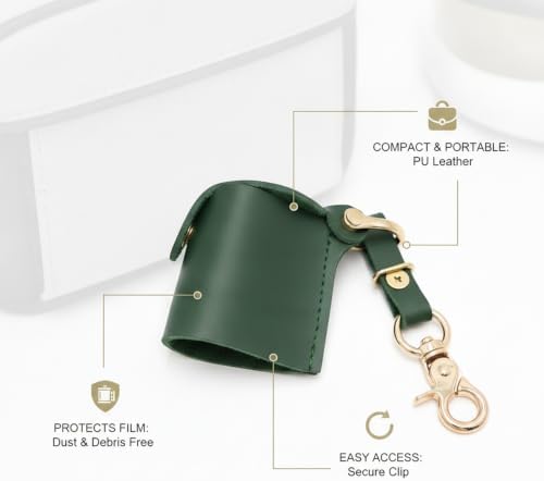 Compact PU Leather Film Roll Case for 35mm & 120 Format - Portable Storage Pouch with Keychain Loop - Image 4