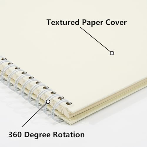 Vienrose Scrapbook Album,40 Pages,8x8 Inch,Sophora Beige - Image 6