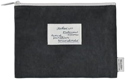 Monolike Archive 247 Faded Flat Pouch, Gray - Makeup Bag, Cosmetic Bag, Travel Bag, Toiletry Bag, Organizer, Storage Bag by Onlythingsilike