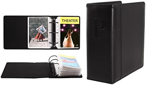 2Fold Binder for Holding Broadway Play Program and Theater Programs with 30 Custom Sheet Protectors - PU Leather - Fits Programs from Mid 1980s to Modern (Black EmbossedP) by 2Fold