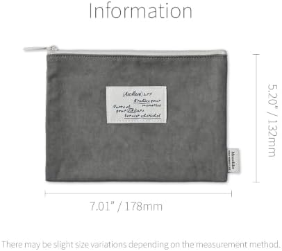 Monolike Archive 247 Faded Flat Pouch, Light Gray - Makeup Bag, Cosmetic Bag, Travel Bag, Toiletry Bag, Organizer, Storage Bag - Image 2