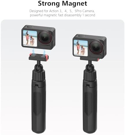 Osmo Action Tripod Stand with Magnetic Quick Release Adapter, 360 Rotation Mini Selfie Stick Extension Rod Handle Grip Monopod for DJI Osmo 360 Osmo Action 5 Pro 4 3 Accessories - Image 3