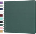 Scrapbook Album 8x8 Inches 40 Pages Hardcover Kraft Paper Green by Bonyomor