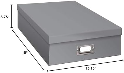 Jumbo Scrapbook Storage Box, Gray - Image 2
