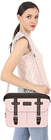 MOSISO Camera Case Crossbody Shoulder Messenger Photography Bag, Pink - Image 6