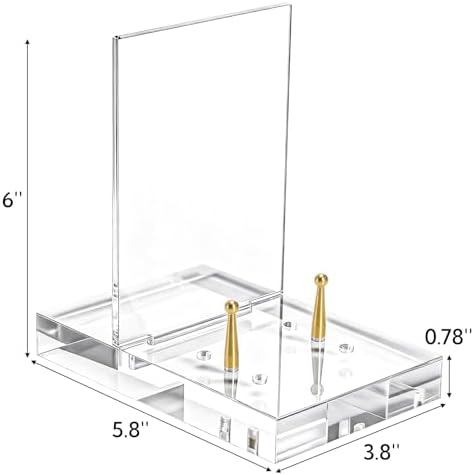 Acrylic Easel Display Stand, Adjustable Gold Peg - Image 2