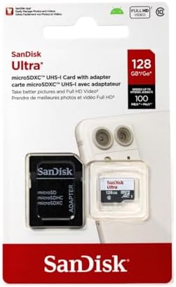 SanDisk Ultra 128GB UHS-I Class 10 MicroSDXC Memory Card Up to 80mb/s SDSQUNC-128G with Adapter by Unknown