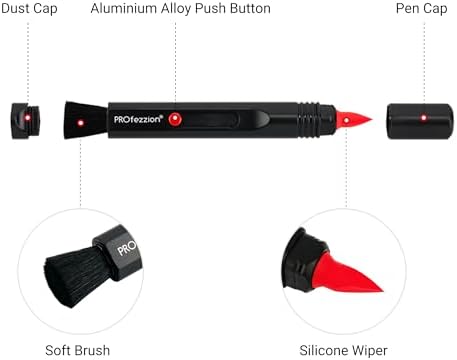 PROfezzion Double-Ended Lens Cleaning Pen for Electronics, Black - Image 2