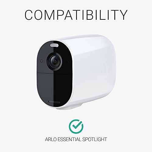 kwmobile Silicone Cover for Arlo Essential Spotlight (1. Gen / VMC2030) Cover - TPU Protective Camera Skin with Sun Shield - Weather-Resistant - Black - Image 6