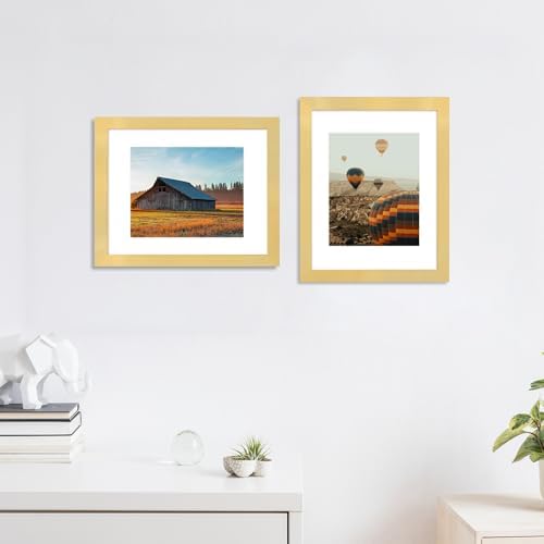 11x14 Picture Frame Set of 4 with Real Glass, Wall Mount - Image 2