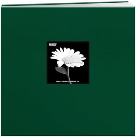 Pioneer Photo Albums 12"x12" Fabric Frame Post Bound Scrapbook, Emerald Green by PioneerPhotoAlbums