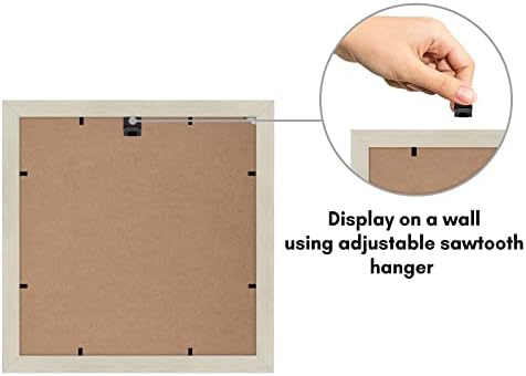 Americanflat 4x4 Picture Frame Collage with Shatter-Resistant Glass - Fits Four 4x4 Photos or Use as One 10x10 Picture Frame - Signature Collection - Collage Frames for Wall Display - Light Wood - Image 6