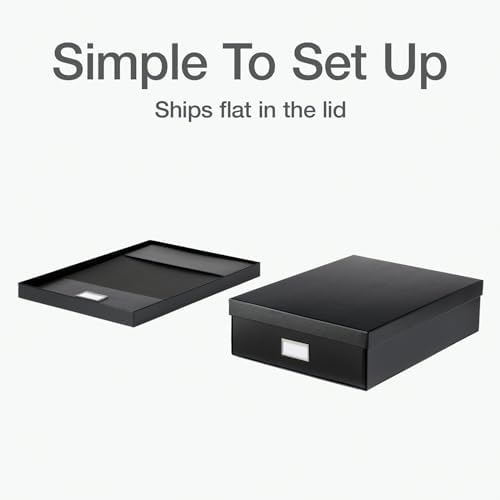 Oxford Keepsake Box, Protective Storage Box, Home and Office Organizer, Photo Storage Box, Souvenir Organizer, Large, 16" x 12" x 4 1/4" (41787) - Image 3