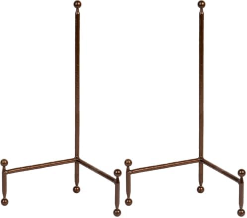 Red Co. Decorative Tripod Plate Stand and Art Holder Easel in Bronze Finish - 14" h (Pack of 2) by RedCo