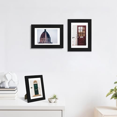4x6 Picture Frame Set of 4 with Real Glass, Wall & Tabletop Display - Image 2