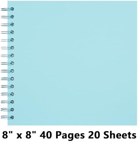 DIY Scrapbook Photo Album,40 Pages,8x8 Inch,Light Blue - Image 5