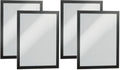 Durable Duraframe Self-Adhesive Magnetic Frame Black - Letter Size 8.5" x 11" - Document Frame For Internal Signage - Self-Adhesive Attachment - Pack of 4 by DURABLEOfficeProducts