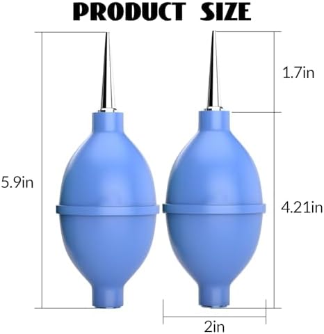 Strong Air Blower Blaster Pump Dust Cleaner Include Micro Fiber Cleaning Cloth, Bulb Blower for Digital SLR Lens Sensor LCD Screens Musical Instruments Keyboards Telescope Filtersl(Blue) - Image 2