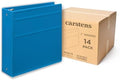 Carstens 3-Inch Heavy Duty 3-Ring Binder - Side Opening, Pool Blue, Durable Plastic, Precision No-Gap Rings, Waterproof Cover, No Pockets, Holds 400 US Letter Sheets, BPA-Free, Made in USA (1700-3R) by Carstens