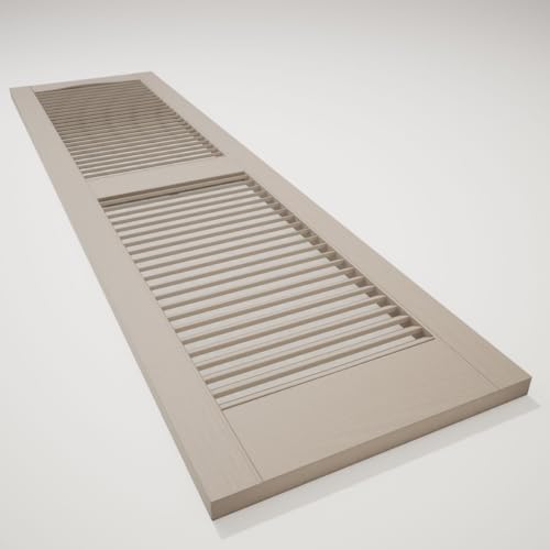Ekena Millwork Lifetime Vinyl LL1S14X08000CL Standard Cathedral Top Center Mullion, Open Louver Vinyl Shutters, w/Installation Shutter-Lok's & Matching Screws (Per Pair), 14.5"W x 80"H, Clay - Image 6
