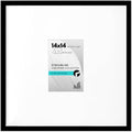 Americanflat 14x14 Picture Frame - Matted to 4x6 - Slim Molding - Black by Americanflat