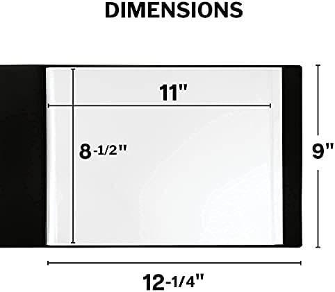 Dunwell 8.5x11 Portfolio Binder, Horizontal, 24 Pockets, Poly - Image 6