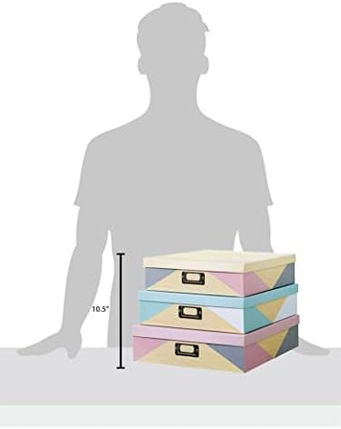 SLPR - Decorative Cardboard Photo Storage Boxes with Lids, Set of 3 - Image 5