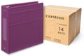Carstens 3-Inch Heavy Duty 3-Ring Binder - Side Opening, Dewberry Purple, Durable Plastic, Precision No-Gap Rings, Waterproof Cover, No Pockets, Holds 400 Letter Sheets, BPA-Free Made in USA (1707-3R) by Carstens