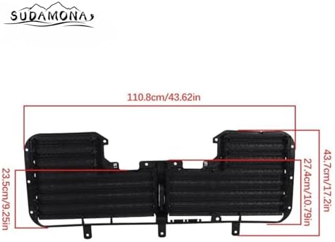 Front Radiator Active Grille Shutter Control Assembly w/Motor Fit For 2017 2018 2019 Chevrolet Silverado 1500/GMC Sierra 1500,Factory Style,Black - Image 3