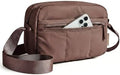 BAGSMART 2 in 1 Small Puffy Camera Sling Bag, Coffee Brown by BAGSMART