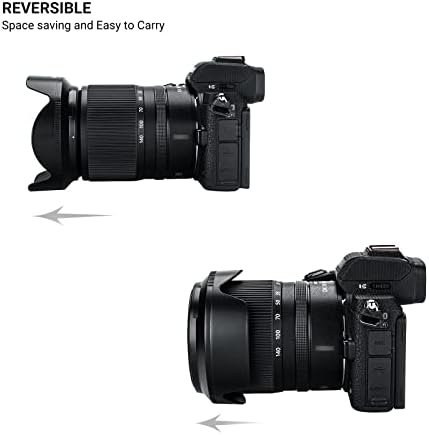 Lens Hood for NIKKOR Z DX 18-140mm F3.5-6.3 VR Lens, Reversible Lens Shade Replace Nikon HB-101 Lens Hood, Compatible with 62mm Filters and 62mm Lens Cap - Image 3