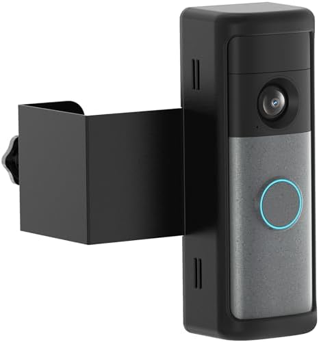 Anti-Theft Ring/Blink Doorbell Mount for 2026 Newest Ring Battery Doorbell/Plus/Pro (2nd Gen), No-Drill Camera Doorbell Kits, Non-Blocking Motion Sensor, Accessories for Apartment & Rental, Black by Unknown