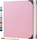 Vienrose 3-Ring Self-Adhesive Photo Album 12x12 In, 60 Pages, Pink by Vienrose