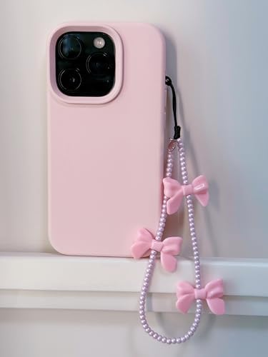 Drawwind Phone Charm Beaded Wristlet Strap Universal Cell Phone Lanyard Cute Bracelet Wrist Strap Beaded Chain String Handmade Accessories for Case Camera Bags (Bow Beau) - Image 2