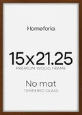 Homeforia 15x21.25 Brown Oak Puzzle Picture Frame, High-End Wood, Glass by Homeforia