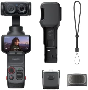 Insta360 Luna Ultra - 8K Vlogging Camera with Dual Leica Lenses, 12× Zoom, 1" Sensor, Detachable 2" Touchscreen, Triple AI Chip, Pocket Gimbal Camera for Vlog Photography-Cosmic Black by Unknown