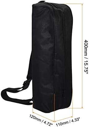 PATIKIL 16" x 4" x 5" Long Tripod Carrying Case Bag, Nylon Padded Carry Bag with Shoulder Strap for Camera Tripods Monopod Light Stand Microphone, Black - Image 2