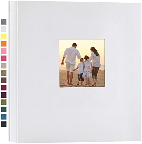 potricher Photo Album 4x6 Pictures, 1000 Pockets, Linen Cover, White by potricher