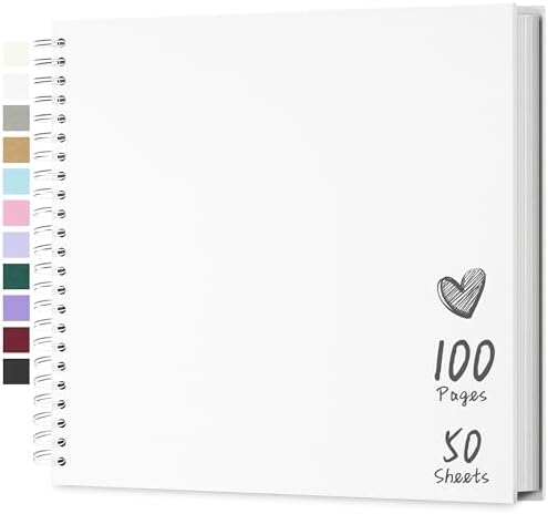 Scrapbook Photo Album 12"x12" 50 Sheets 100 Pages Hardcover Kraft Paper by Hiwhy