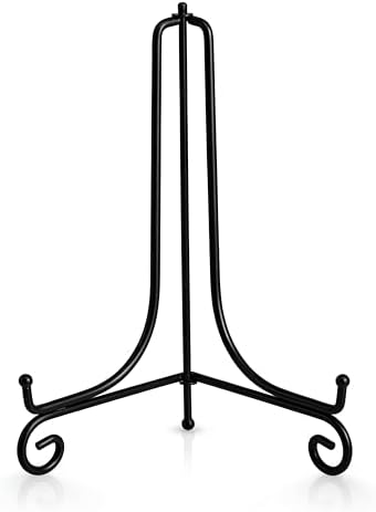 Artliving Plate Stands for Display, 15Inch Black Iron Easel Plate Display Photo Holder Stand, Displays Picture Frames, Decorative Plates, Tablets and Art (2 pack) by Artliving