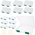 12 Pcs Clear Paper Storage Box, Green, 12.4 x 9.84 x 1.18 Inches by OLUTACOT