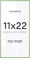 Homeforia 11x22 Green Newspaper Picture Frame, High-End Metal, Glass by Homeforia