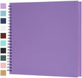 Scrapbook Album 12x12 Inches 100 Pages Hardcover Kraft Paper Purple by Bonyomor
