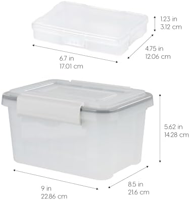 IRIS USA Photo Storage Box |Made in USA| 7 Cases - (2-Pack) - Clear - Image 2