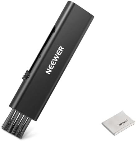 NEEWER 2 in 1 Camera Lens Cleaning Kit, 1x Lens Brush Pen + 1x Cleaning Cloth, for DSLR Camera, Electronics, Smartphones, Tablets, HM-45 by Neewer