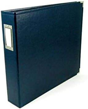 We R Memory Keepers 12x12 Photo Album - Faux Leather with 5 Page Protectors and Spine Label - Snag-Free D-Ring Scrapbooking Memory Album, Acid-Free, Navy Blue - Image 4