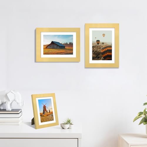 5x7 Picture Frame Set of 4 with Real Glass, Wall & Tabletop Display - Image 2