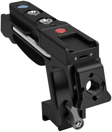 KONDOR BLUE Talon XL NATO Top Handle with REC Trigger for Camera Cages, Dual NATO Rail, 3/8-16 ARRI-Style Mounts, Cold Shoe Slots, Remote REC Button, Ergonomic Grip, Bubble Level, Black - Image 5